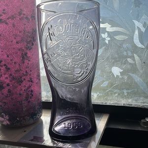 1955 McDonald’s SpeeDee Promotional purple Drinking Glass